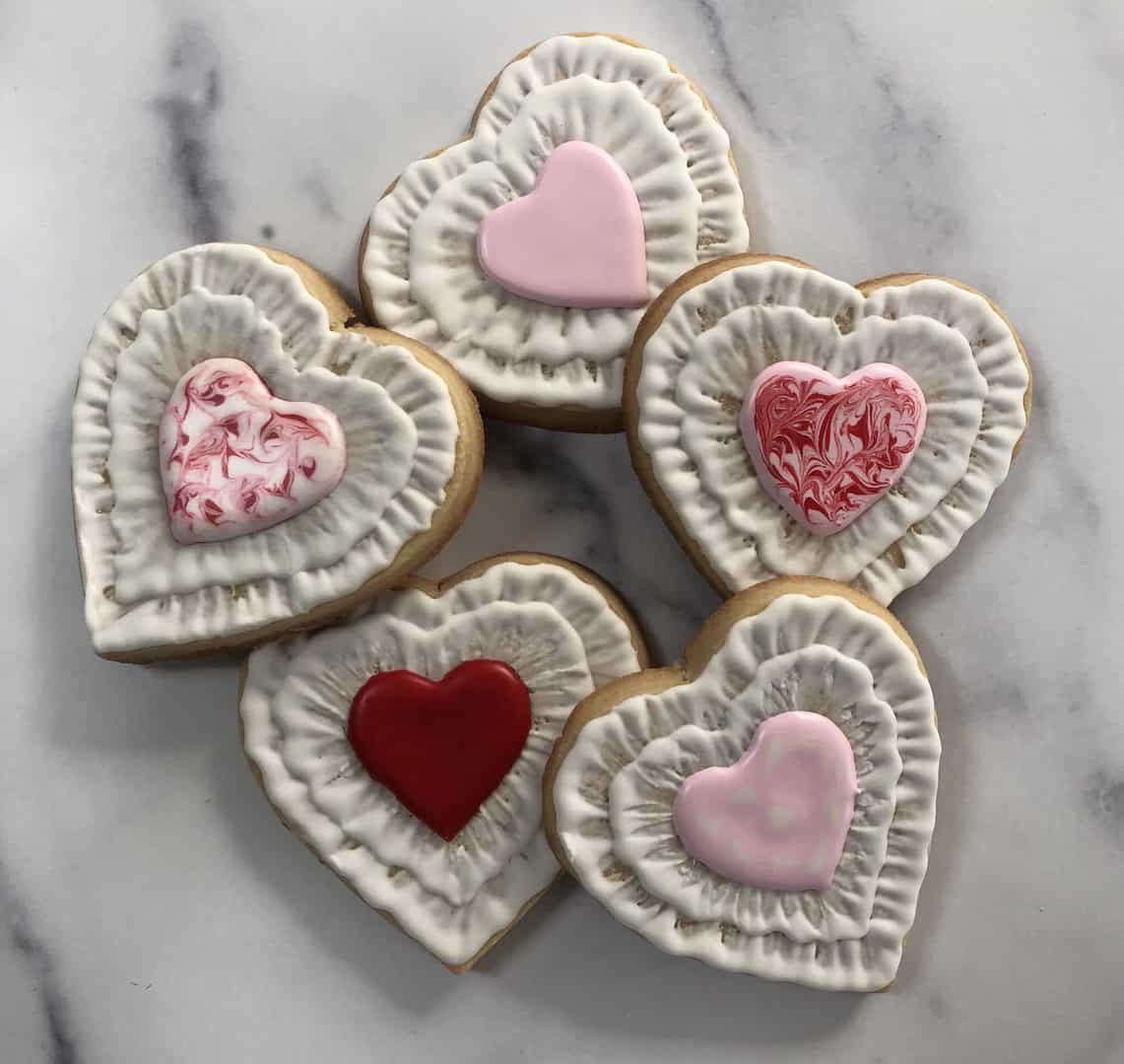Heart Shaped Sugar Cookies Ruffled Edge Geneva Baking Company